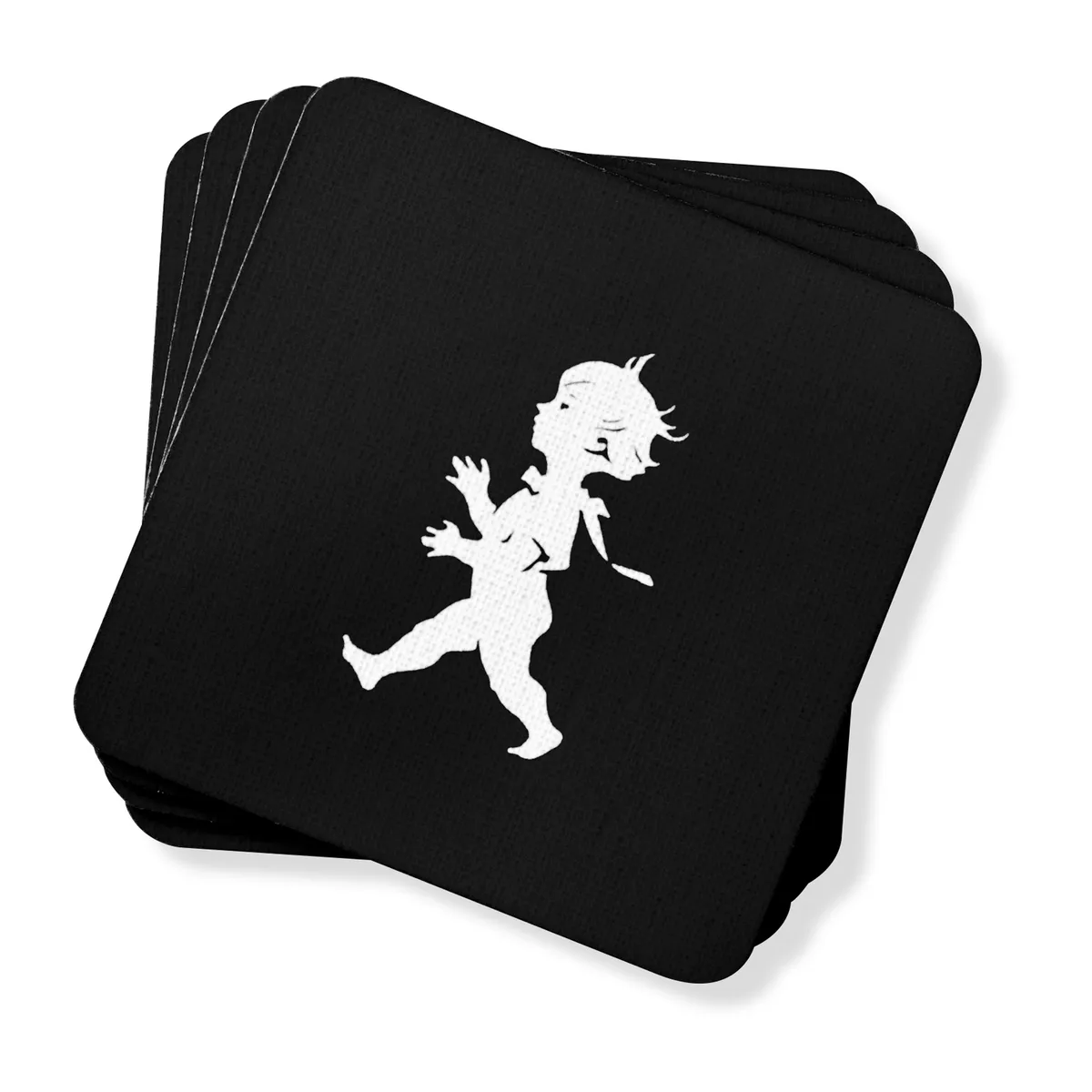 Solstickan Design Solstickan glasunderlägg 10x10 cm 4-pack Svart