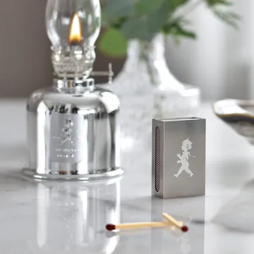 Solstickan tändsticksfodral - Silver, liten 3,5x5,6x1,8 cm - Solstickan Design