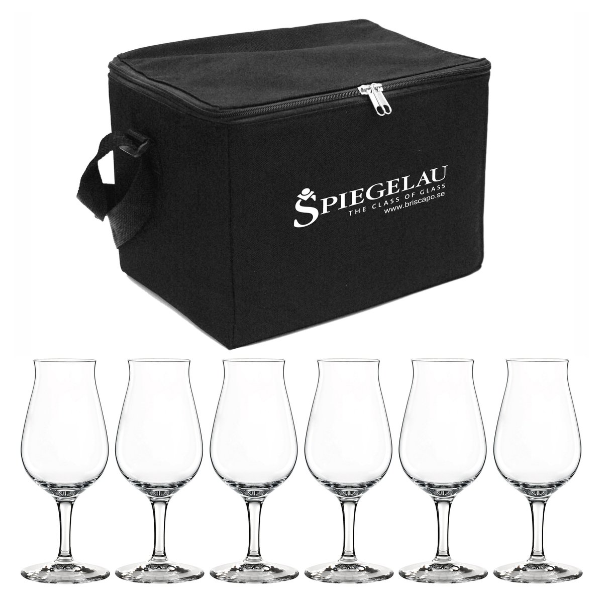 Spiegelau Whiskeysnifferglas väska inkl 6 glas klar
