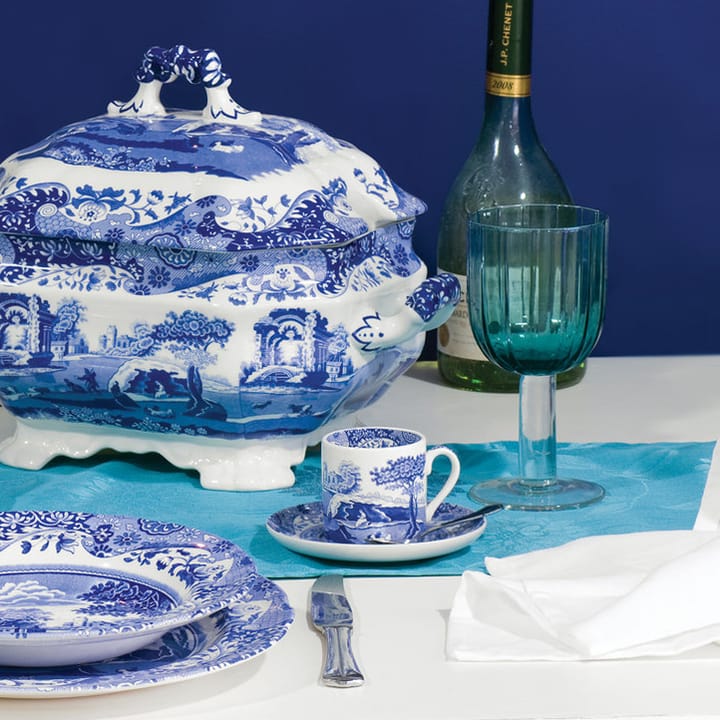 Blue Italian espressokopp med fat - 9 cl - Spode