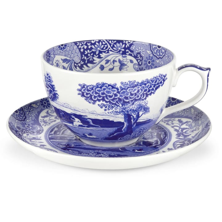 Blue Italian jumbokopp med fat, 56 cl Spode