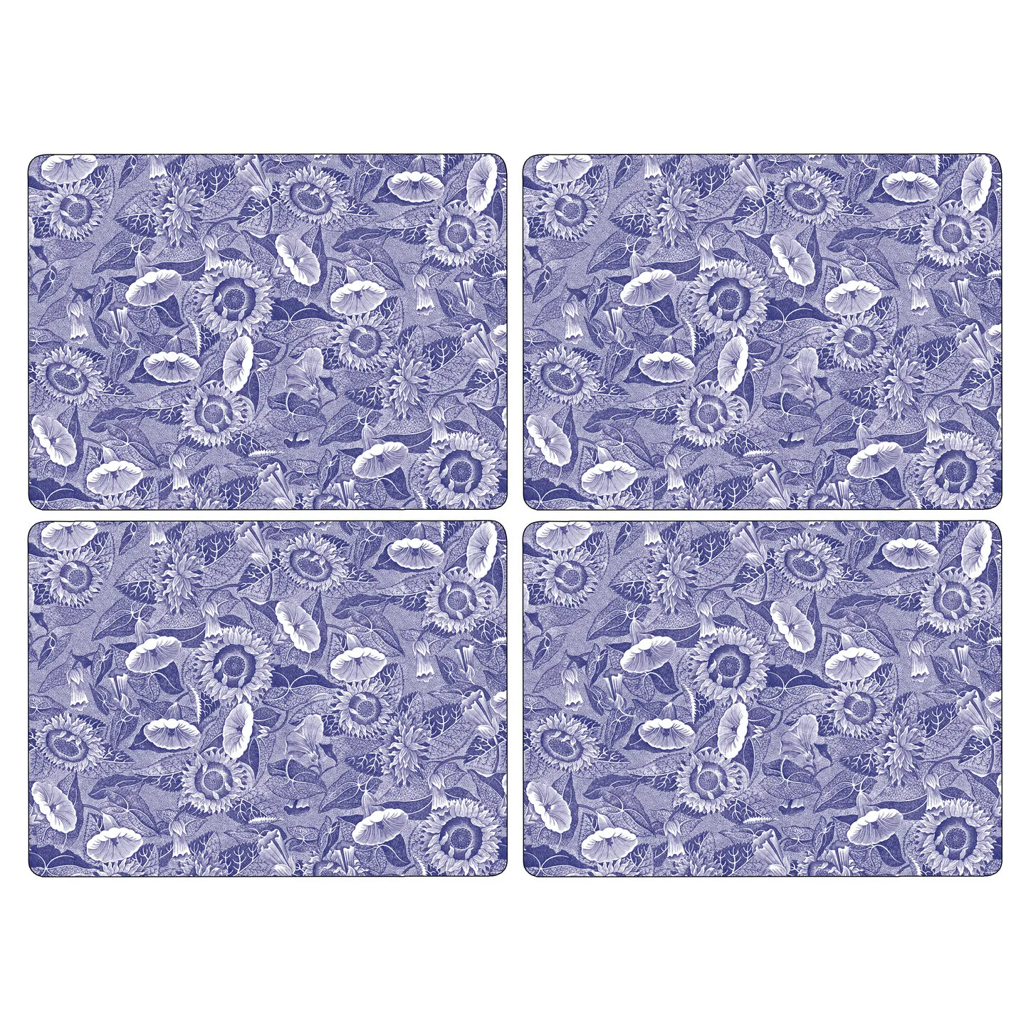 Blue Room Sunflower bordsunderlägg 30x40 cm 4-pack, Blå-vit Spode