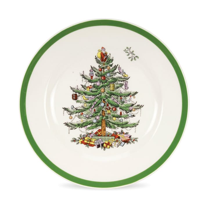 Christmas Tree assiett Ø20 cm - White-green-red - Spode