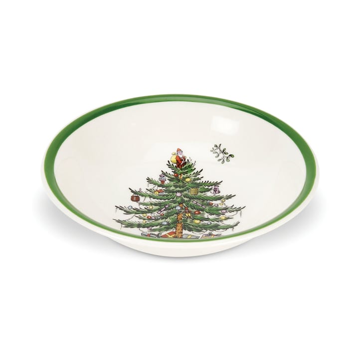 Christmas Tree skål Ø15 cm - White-green-red - Spode