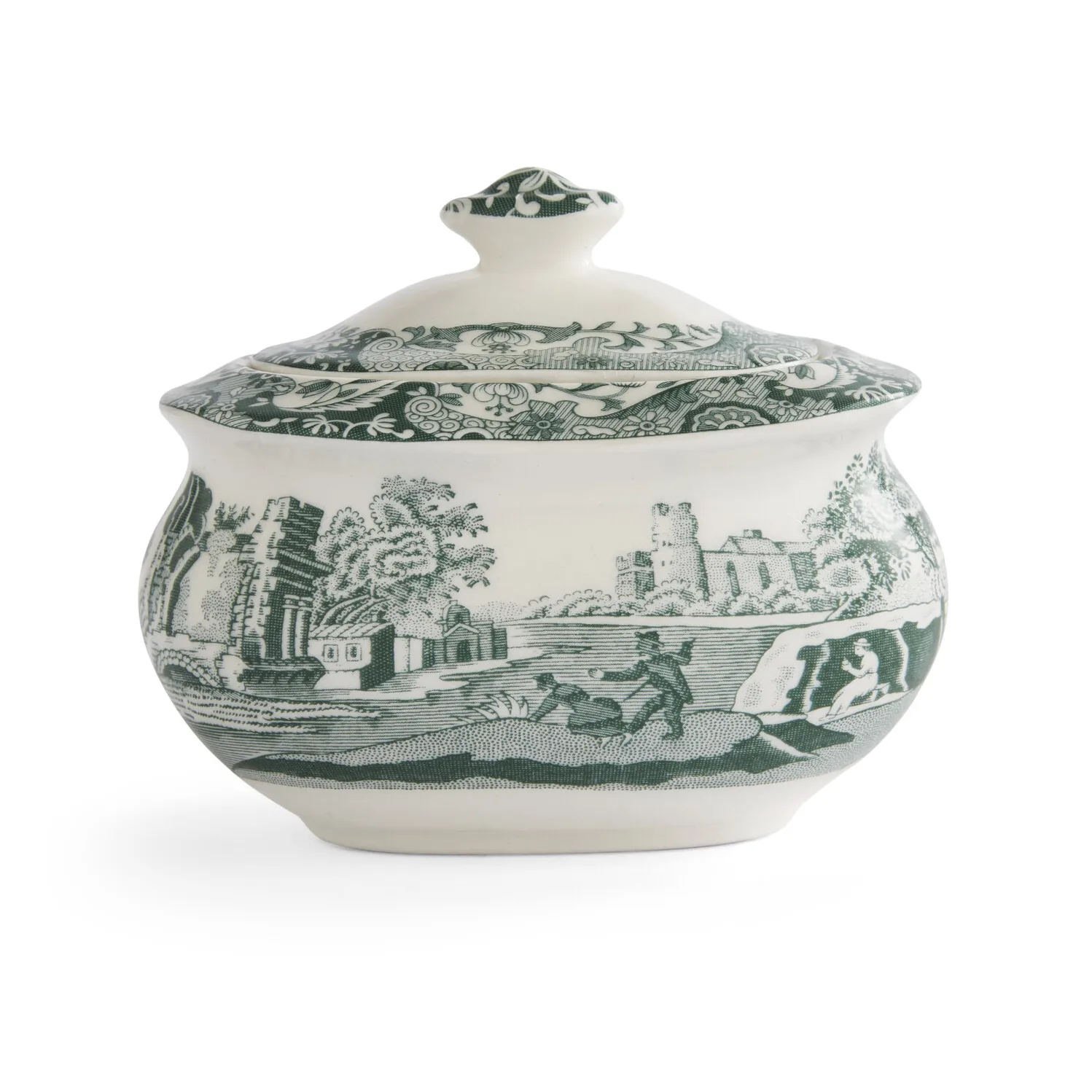 Heritage Green Italian sockerskål, Grön, 0,25 L Spode