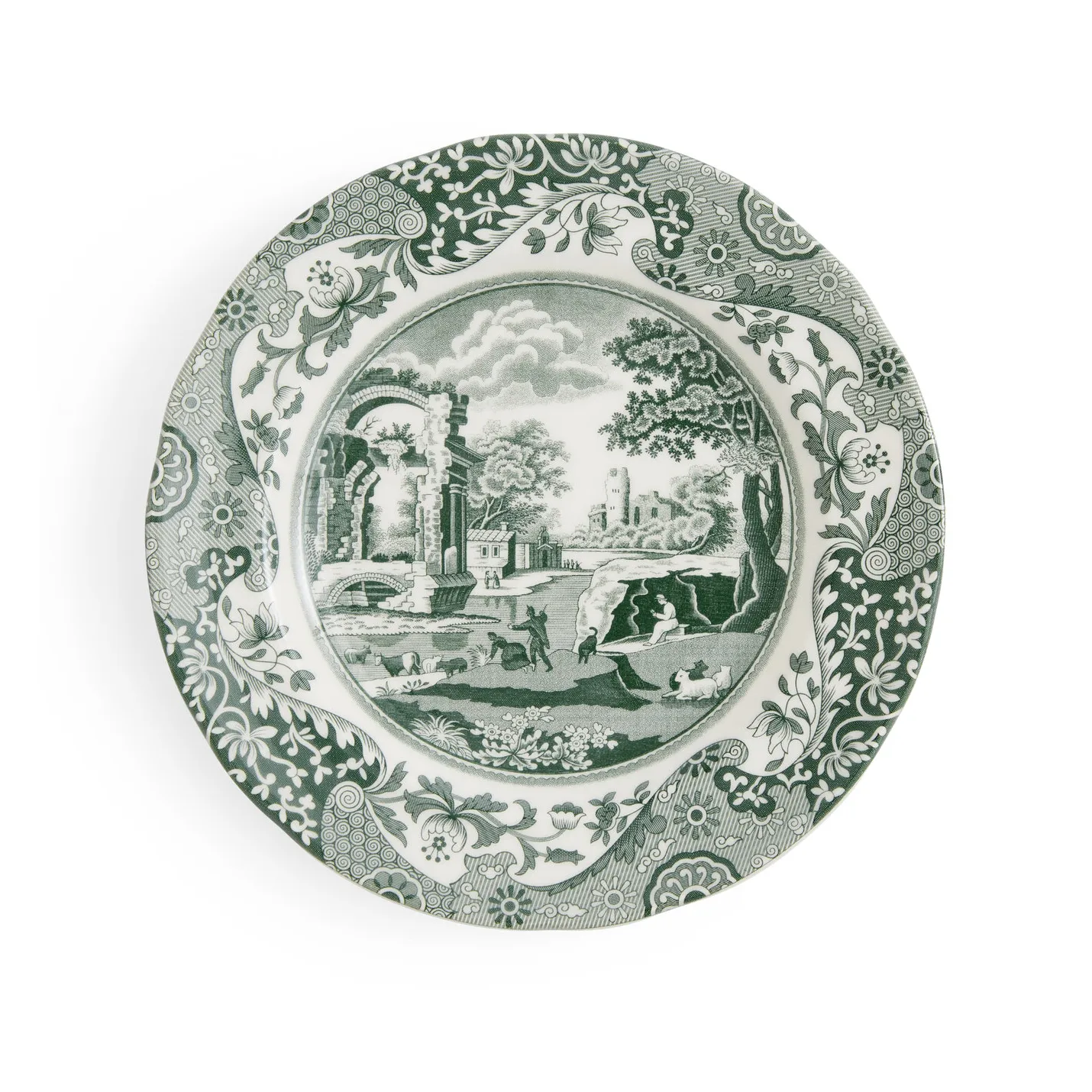 Heritage Green Italian tallrik, Grön, Ø15 cm Spode