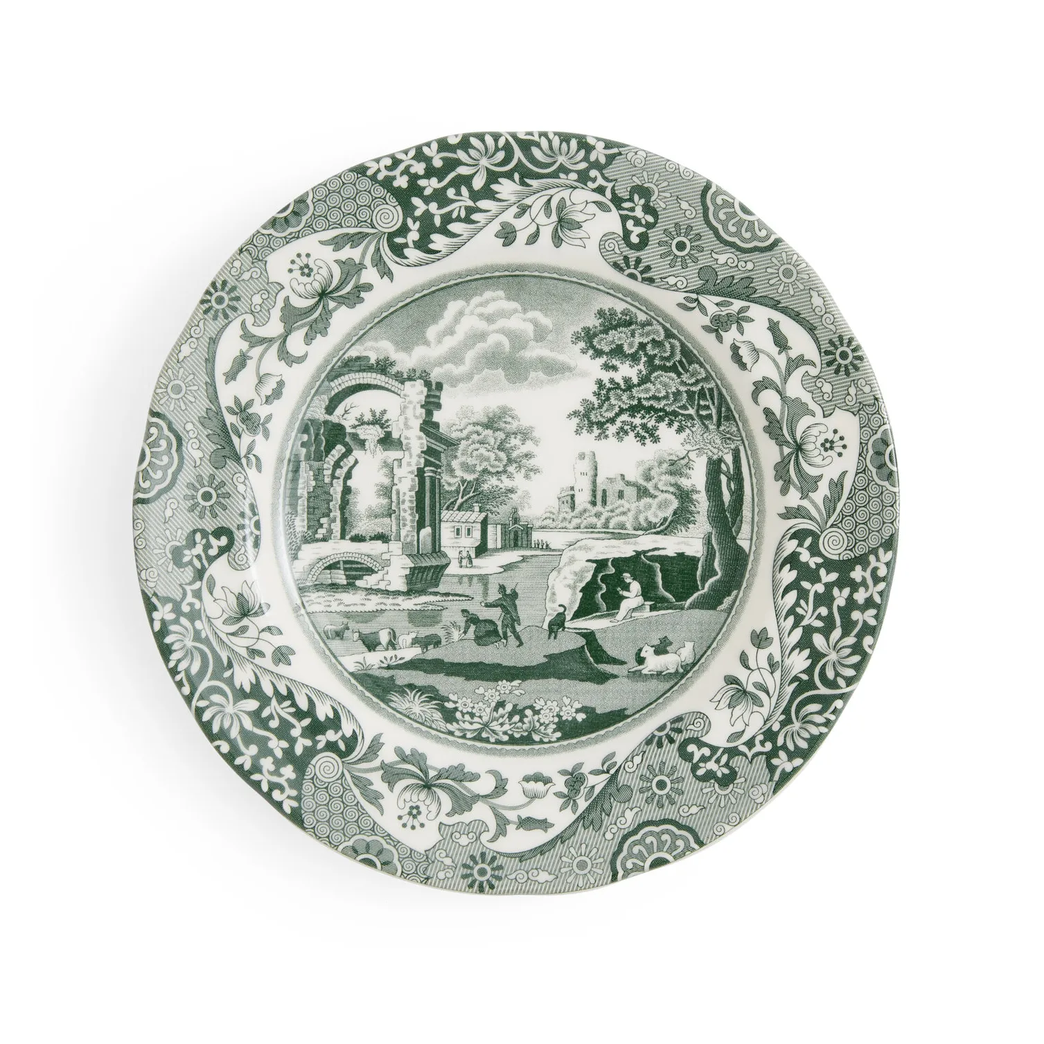 Heritage Green Italian tallrik, Grön, Ø20 cm Spode