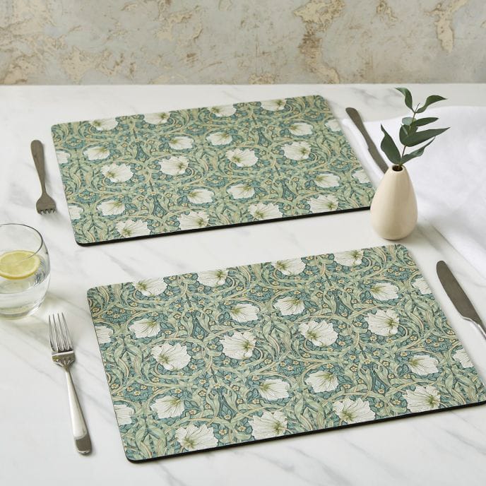 Pimpernel bordstablett 30x40 cm 4-pack, Grön Spode