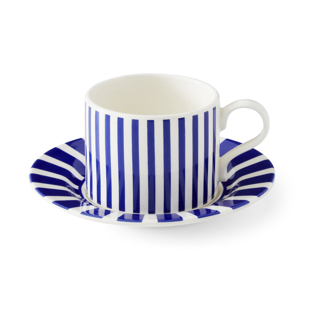 Spode Steccato temugg 29 cl och fat 15,5 cm Blå-vit