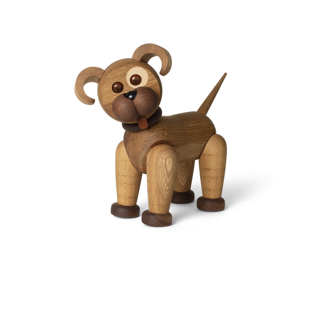 Spring Copenhagen Big Happy hund trädekoration Ek | Skandinavisk Design | Dekorationsdetaljer |