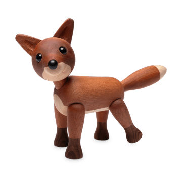 Foxy räv dekoration 12 cm - Mahogny - Spring Copenhagen