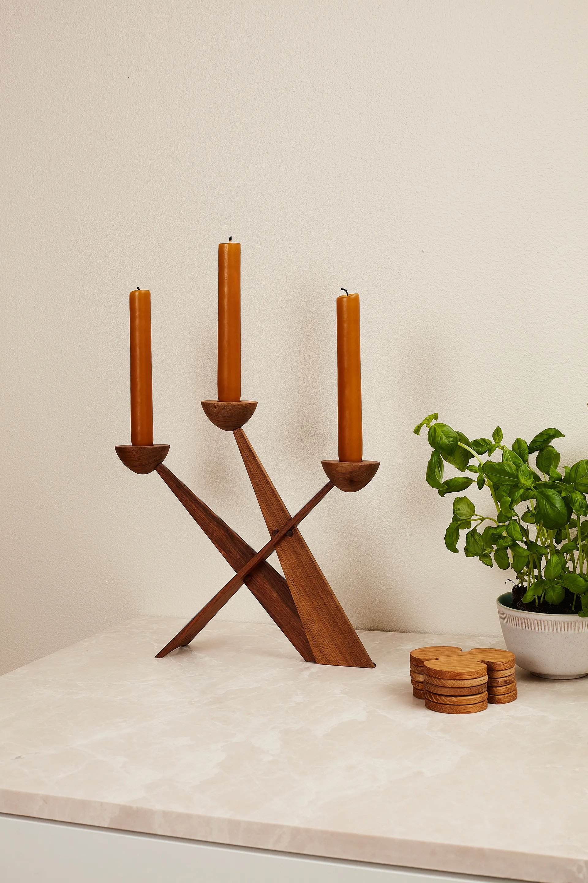 Lucky glasunderlägg 4-pack, Ek Spring Copenhagen