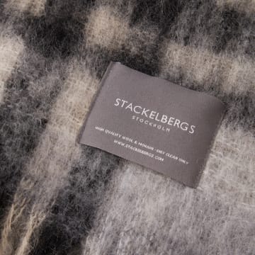 Mohair pläd - Black & Skiffer Check - Stackelbergs