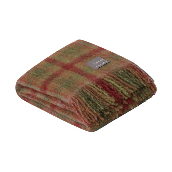 Mohair pläd - Moss & Fired Earth Check - Stackelbergs