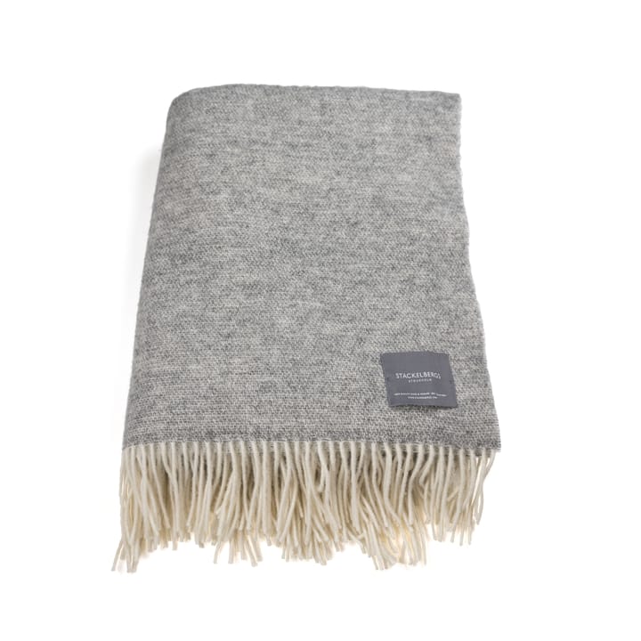 Wool pläd - grey & offwhite - Stackelbergs