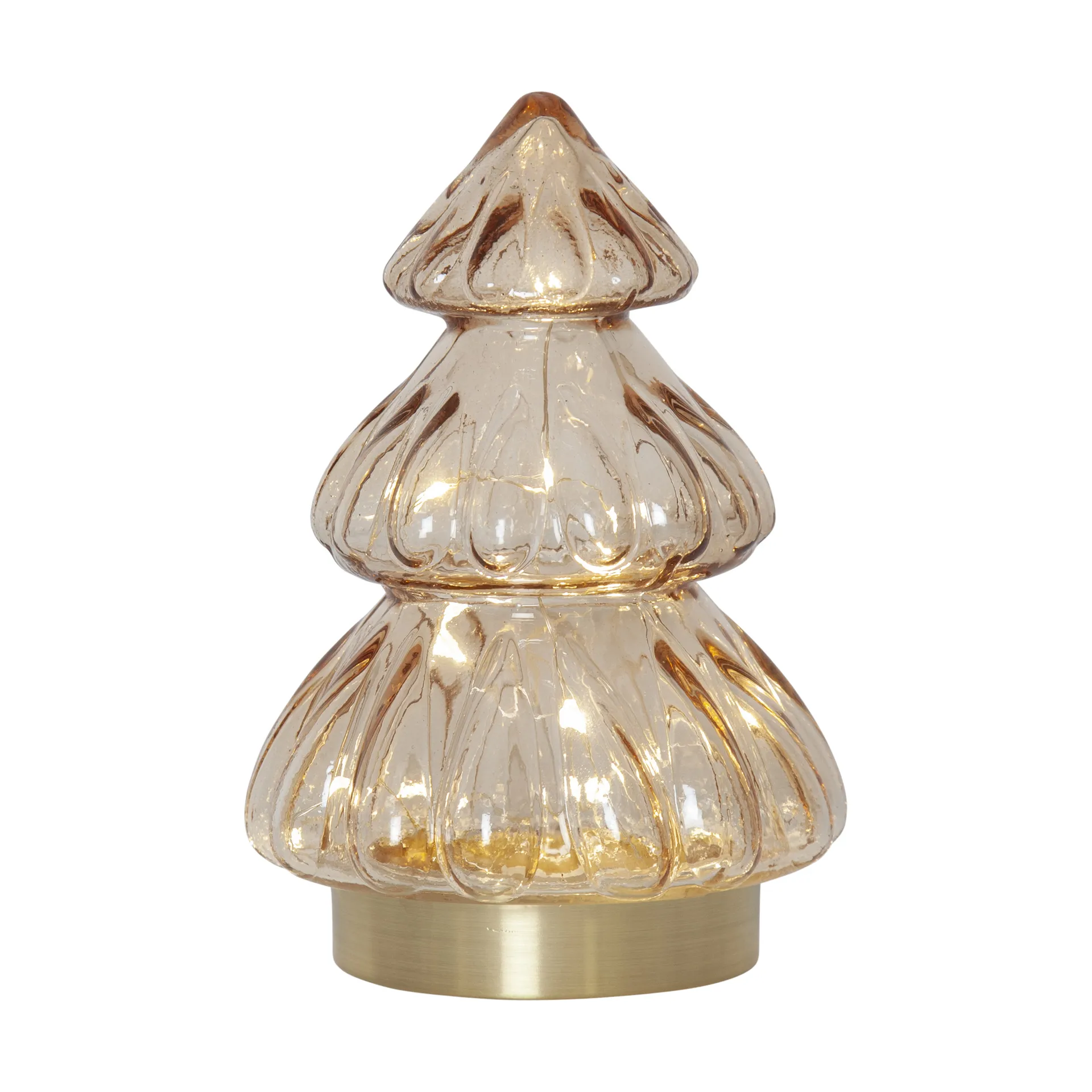 Abete bordsdekoration julbelysning 18 cm, Beige Star Trading