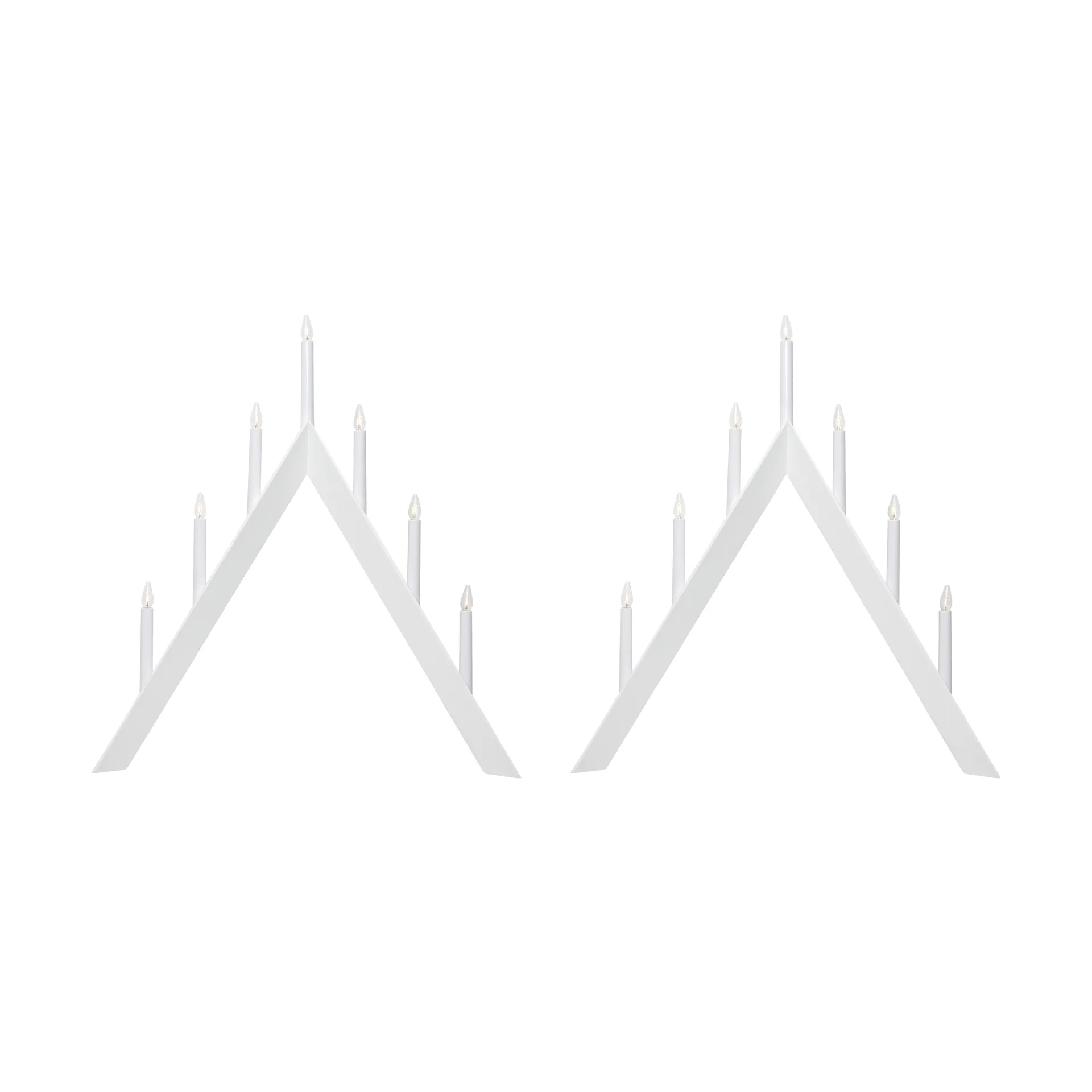 Arrow adventsljusstake 64,5 cm 2-pack - Vit Star Trading