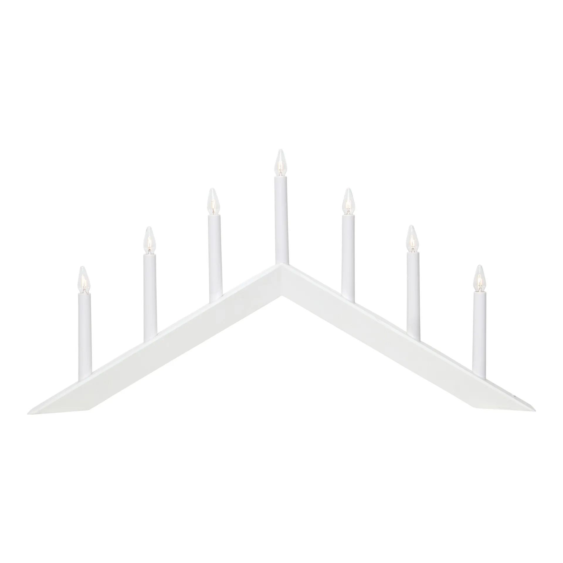 Arrow ljusstake 36 cm, Vit Star Trading