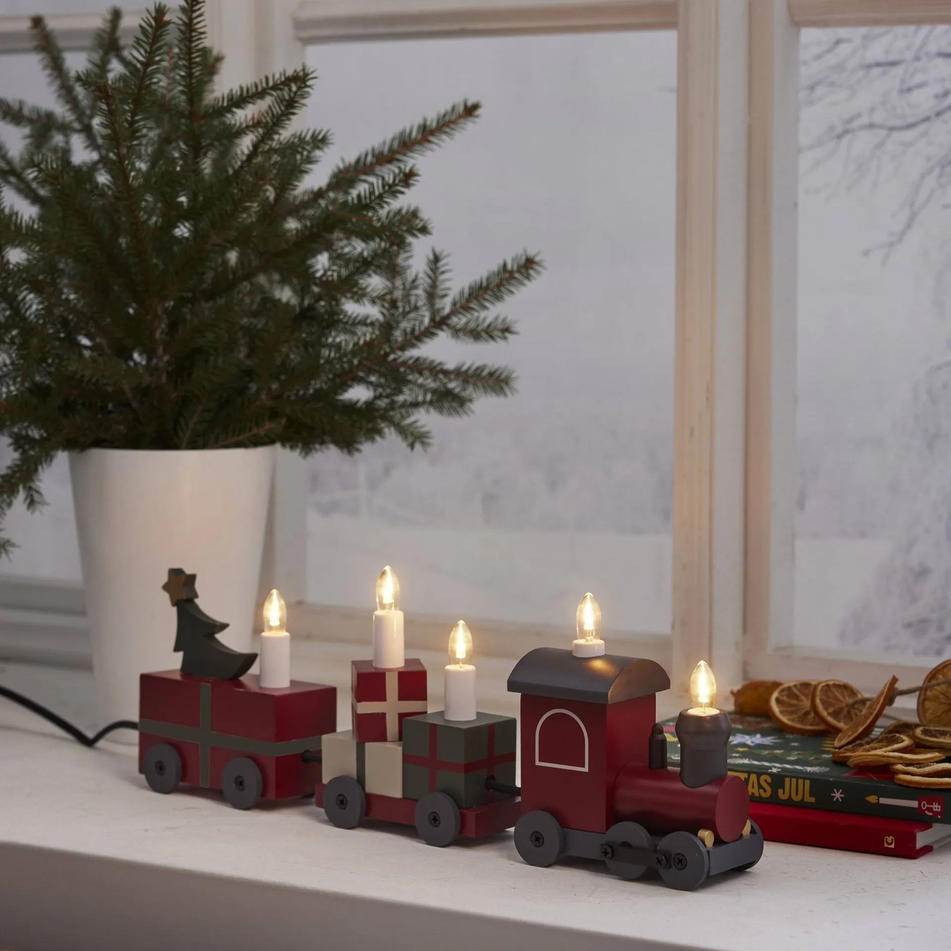 Christmas Train adventsljusstake, Multi Star Trading