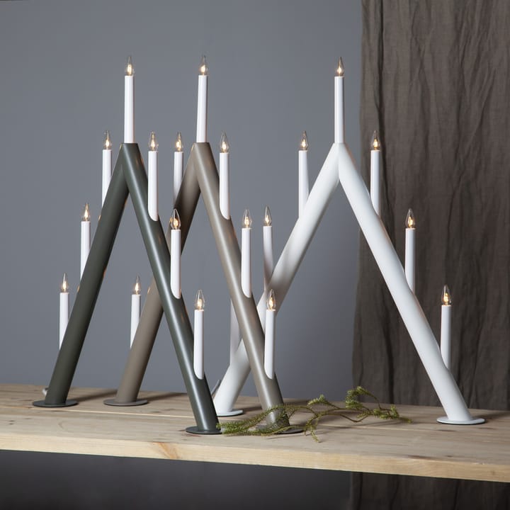 Circum adventsljusstake hög 66 cm, Vit Star Trading