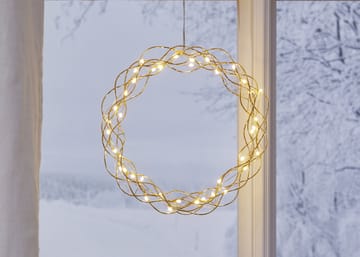 Curly krans med LED-ljus 30 cm - Mässing - Star Trading