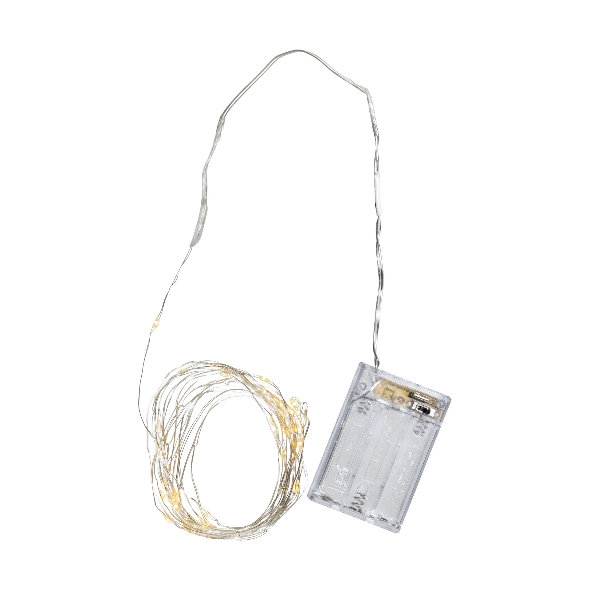 Dew Drop ljusslinga LED batteri, 4 m, silvertråd Star Trading