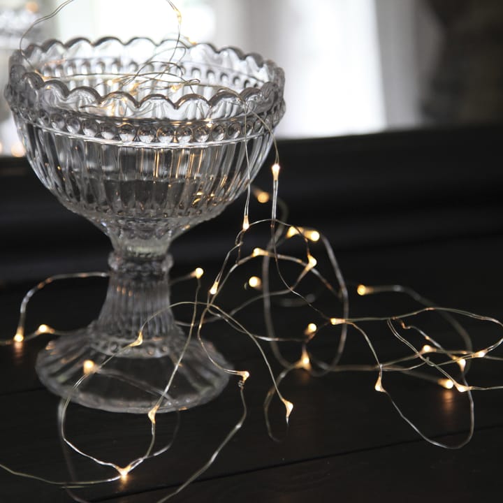 Dew Drop ljusslinga LED batteri, 4 m, silvertråd Star Trading