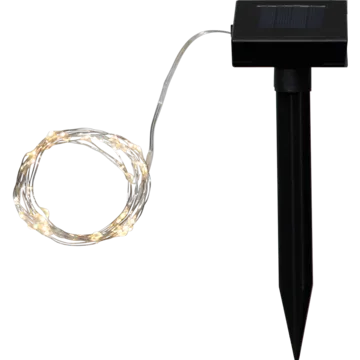 Dew Drop ljusslinga solcell 5 m - Silver - Star Trading