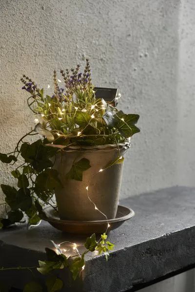 Dew Drop ljusslinga solcell 5 m, Silver Star Trading