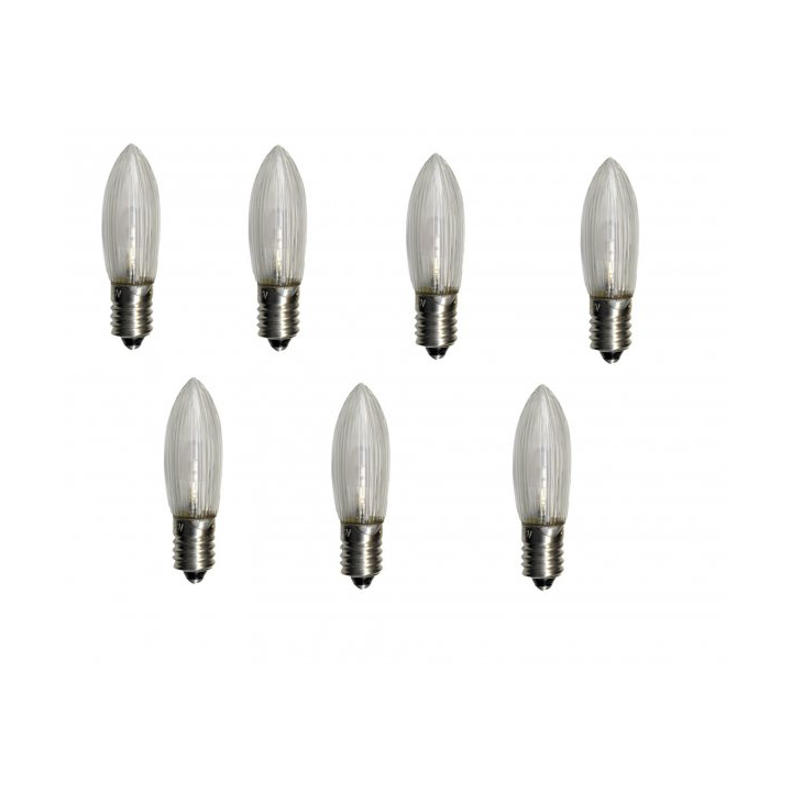 Star Trading E10 LED 55V 7-pack Transparent | Skandinavisk Design | Adventsljusstakar | Transparent