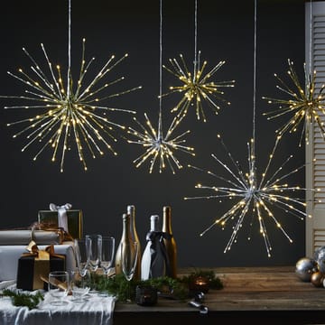 Firework hängande dekoration 30 cm  - silver - Star Trading