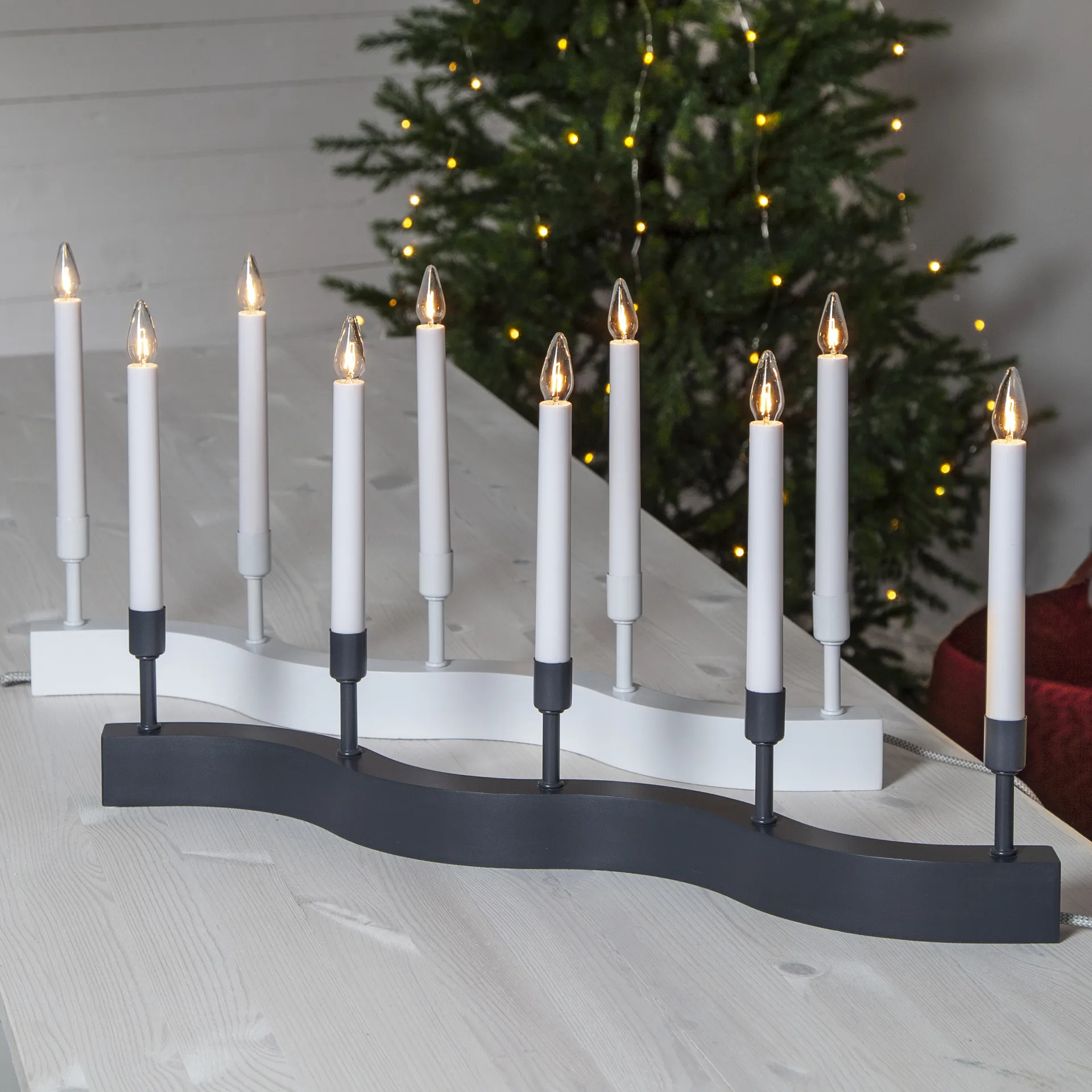 Flow adventsljusstake, Grå Star Trading