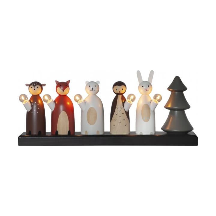 Forest friends ljusstake 44 cm, Flerfärgad Star Trading