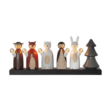 Forest friends ljusstake 44 cm - Multi - Star Trading