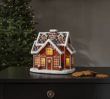 Gingerville panorama julbelysning - Brun - Star Trading