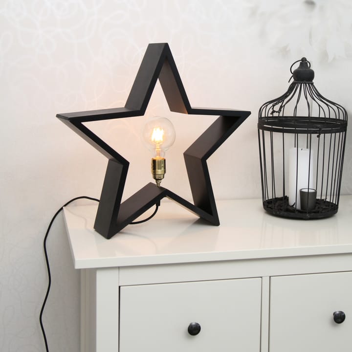 Lysekil adventsstjärna bord 48 cm, Svart Star Trading