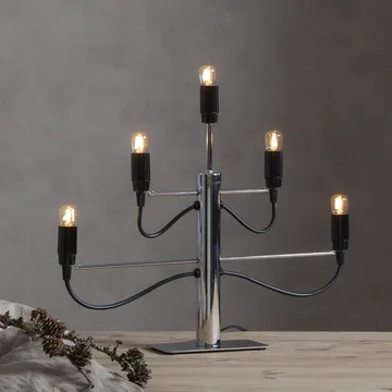 Milano 5 ljusstake 46 cm 2-pack - Krom - Star Trading