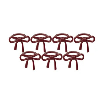 Rosett ljusmanschett - Röd, 7-pack - Star Trading
