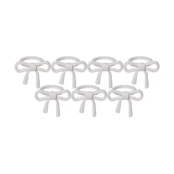 Rosett ljusmanschett - Vit, 7-pack - Star Trading
