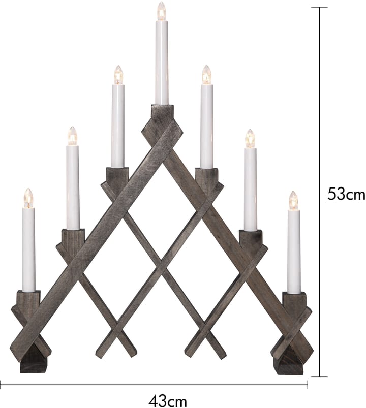 Rut 7 träljusstake 43 cm, Brun Star Trading