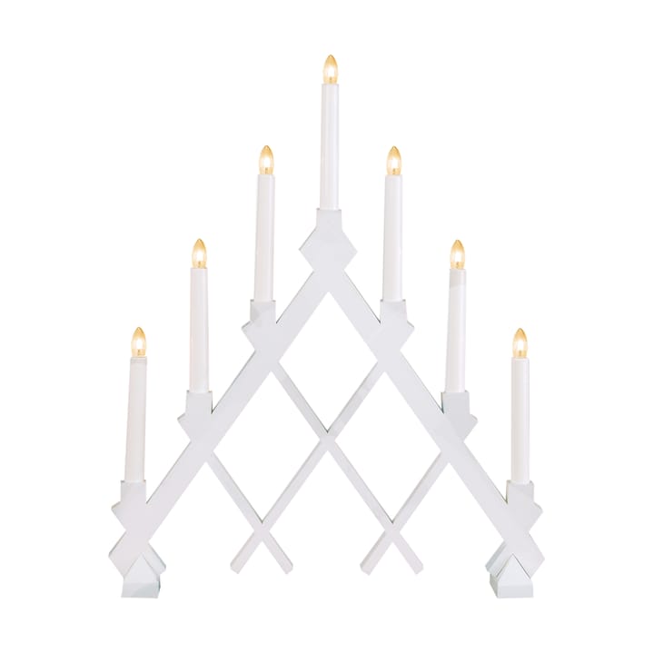 Rut 7 träljusstake 43 cm - Vit - Star Trading