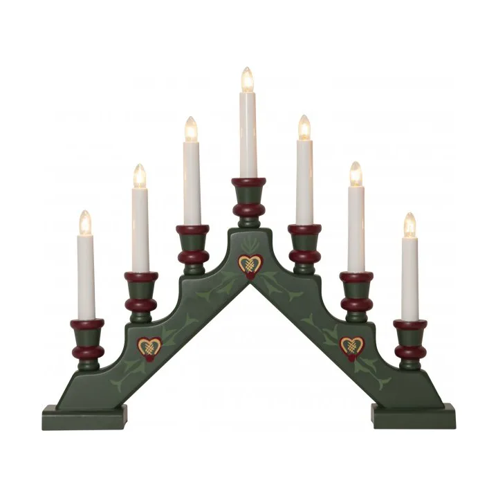 Sara ljusstake 43 cm, Grön Star Trading