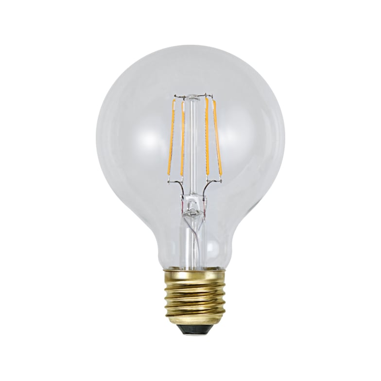 Star Trading E27 LED soft glow dimbar 8 cm, 2100 K | Skandinavisk Design | Ljuskällor | Transparent