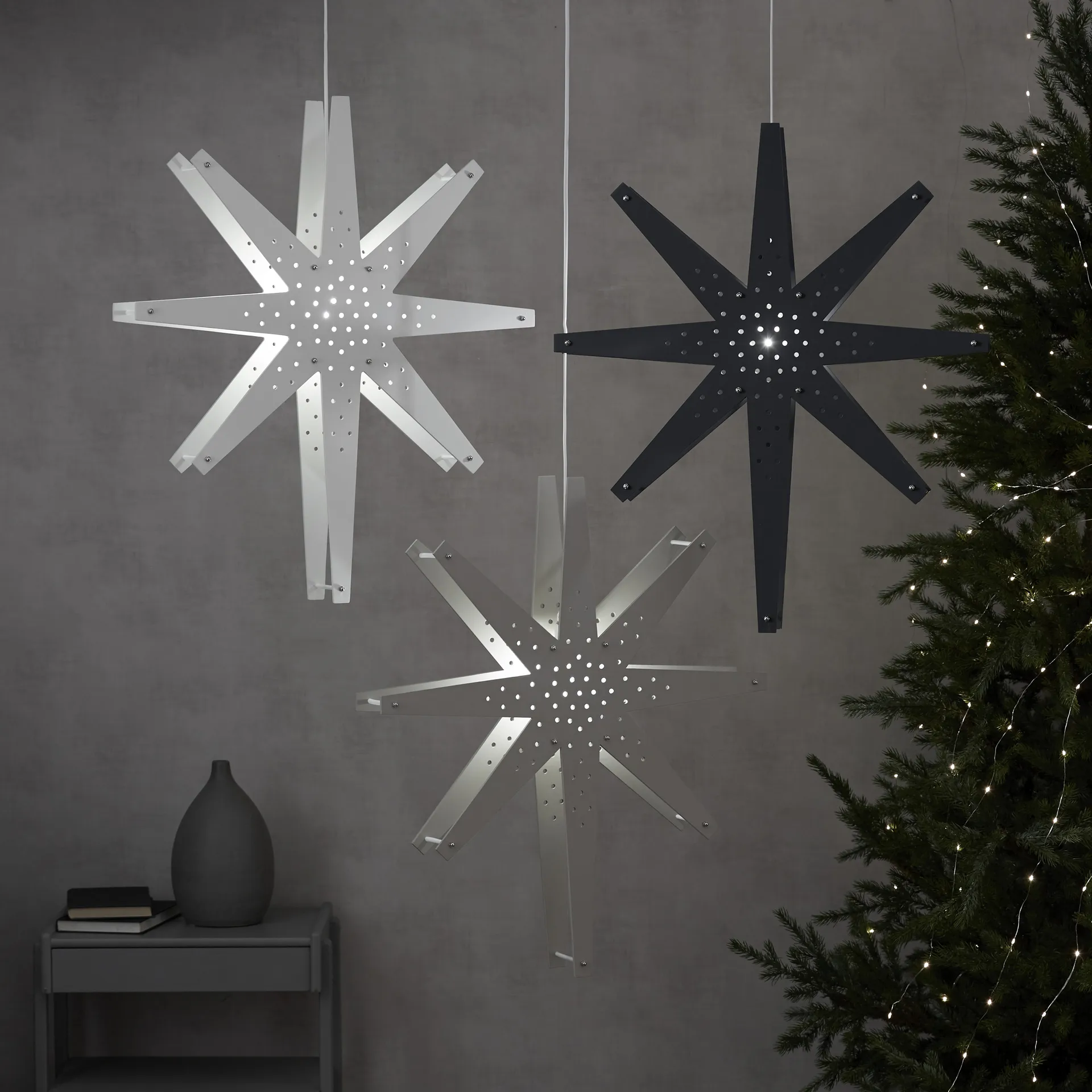 Tall adventsstjärna 60x70 cm, Vit Star Trading