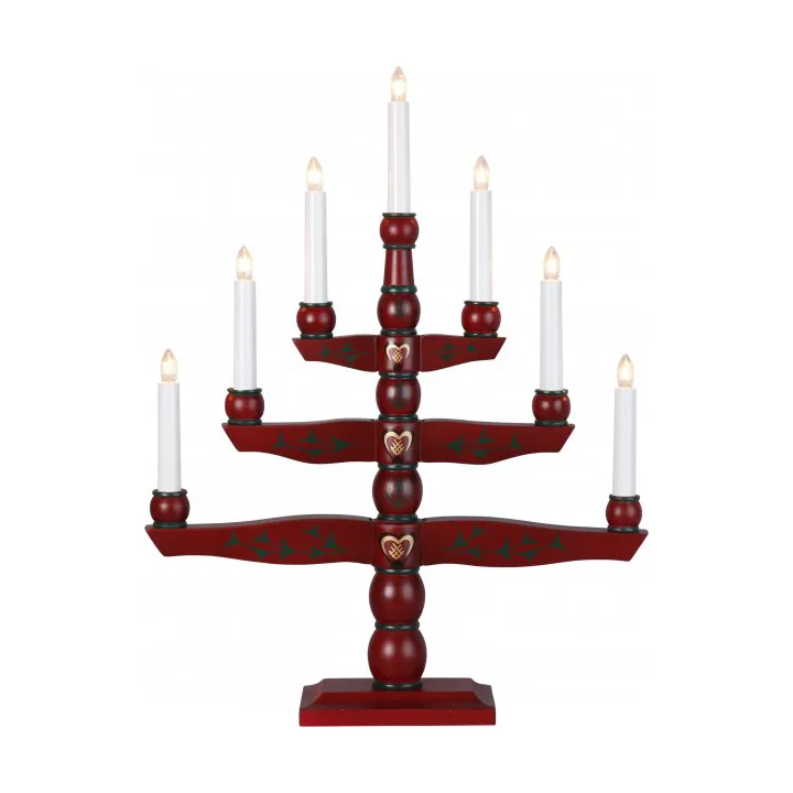 Tradition ljusstake 42 cm, Röd Star Trading