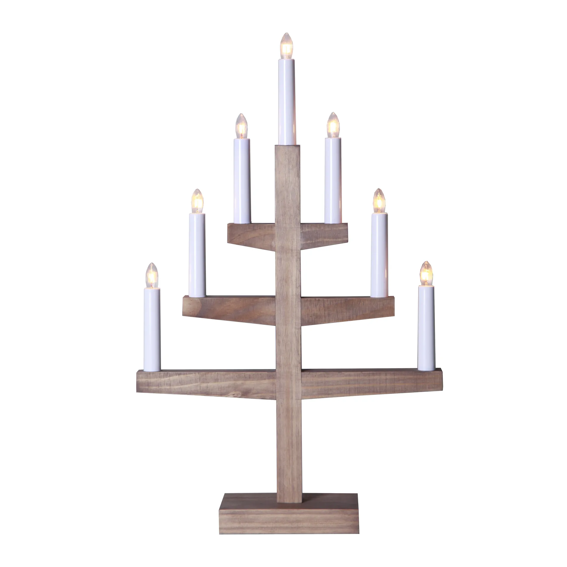 Trapp adventsljusstake 54 cm, brunbets Star Trading