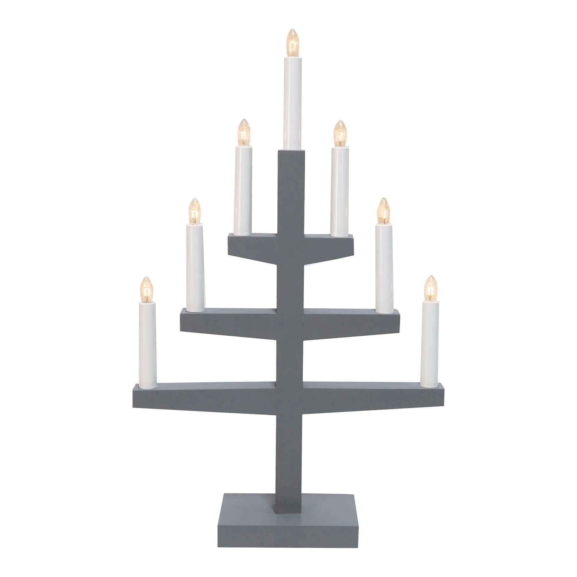 Trapp adventsljusstake 54 cm, grå Star Trading