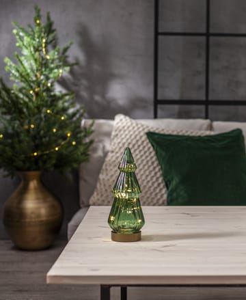 Verde glasdekoration LED 24 cm - Grön - Star Trading