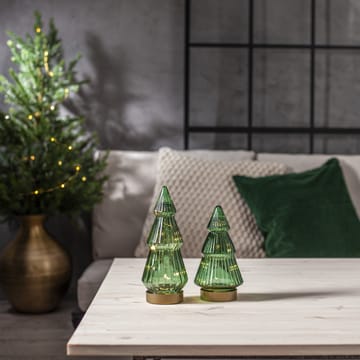 Verde glasdekoration LED 24 cm - Grön - Star Trading