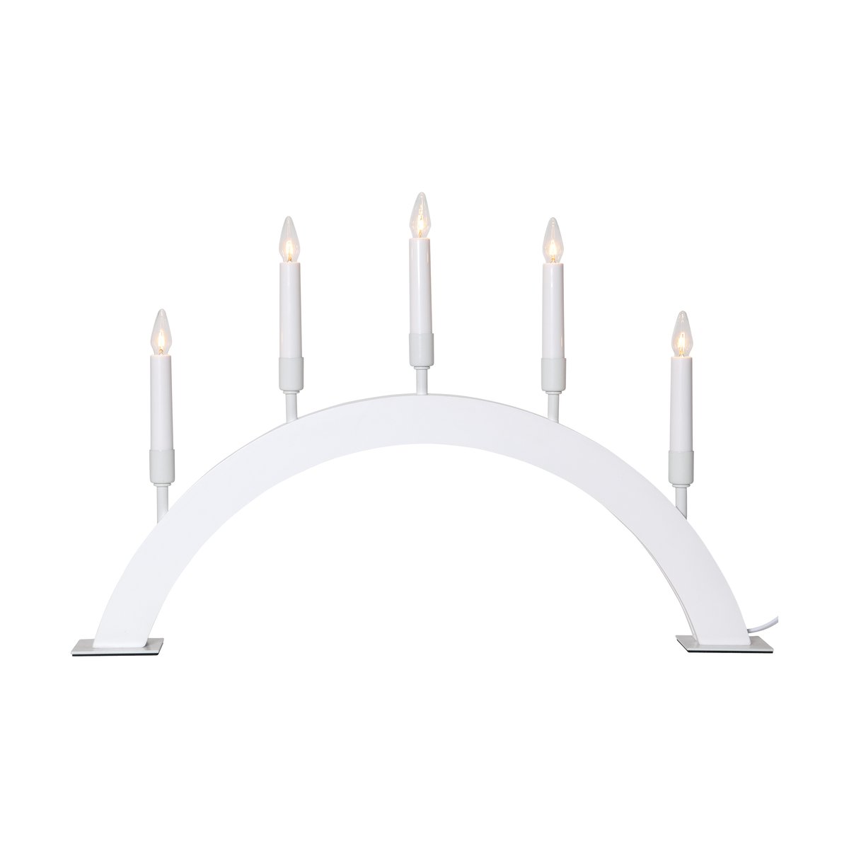 Star Trading Vind båge adventsljusstake Vit | Skandinavisk Design | Adventsljusstakar | Vit